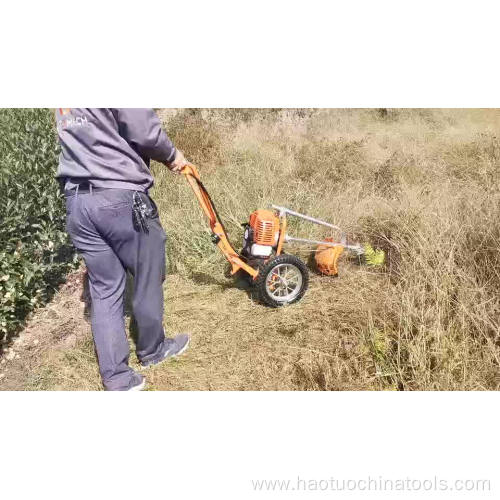 Thailand 52cc hand push brush cutter two wheel